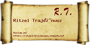 Ritzel Trajánusz névjegykártya